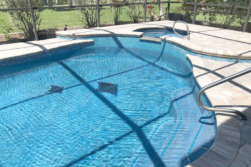 Pool renovation with Stingray design